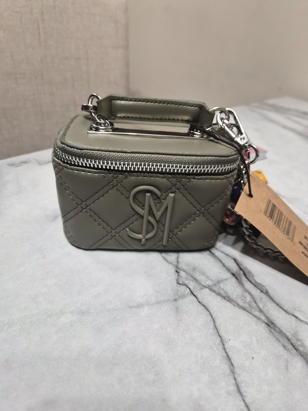 Setve Madden Quilted Mini Vanity Crossbody Bag - Olive Green